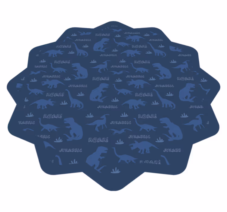 Dinosaur Outlines kids rug - TenStickers
