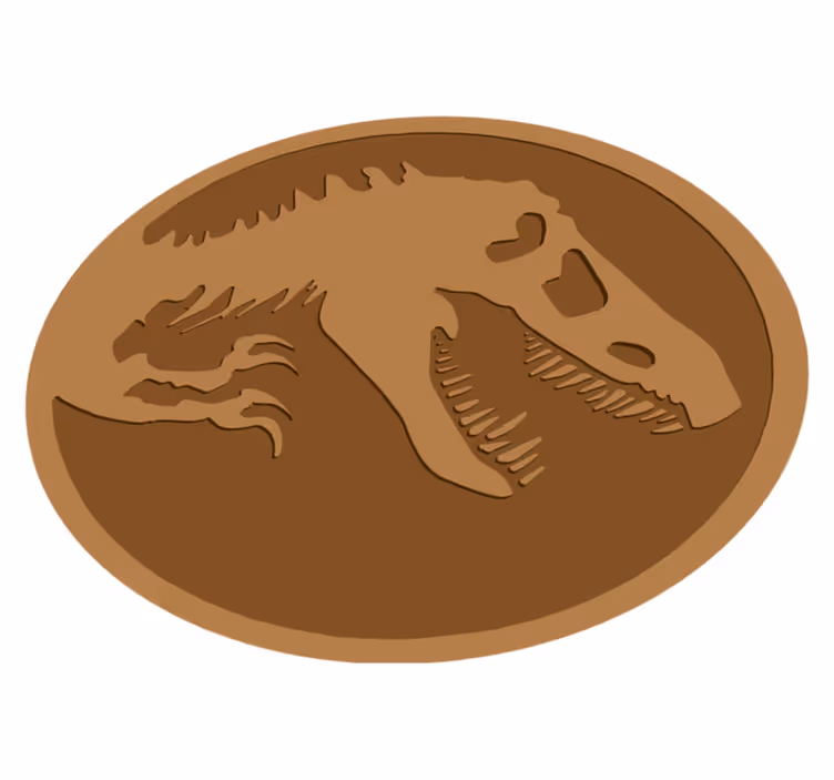 Dinosaur Fossil Depiction animal mat - TenStickers