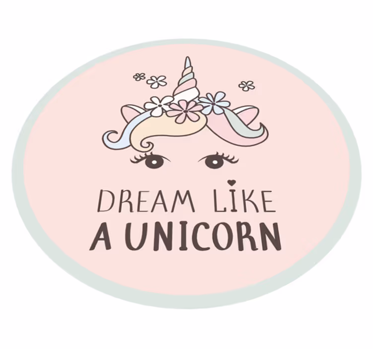 Unicorn Dreamlike Expression nursery rug - TenStickers