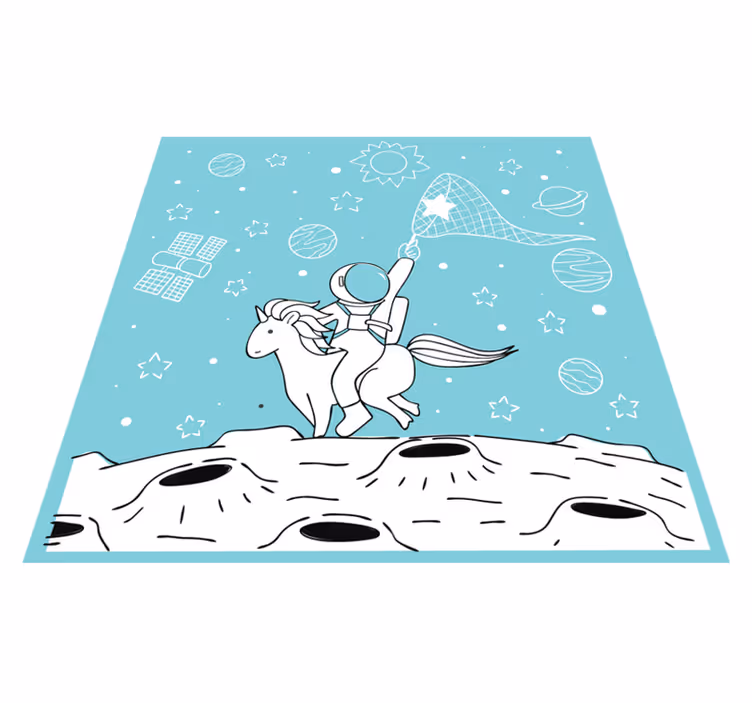 Space Adventure Motif game rug - TenStickers