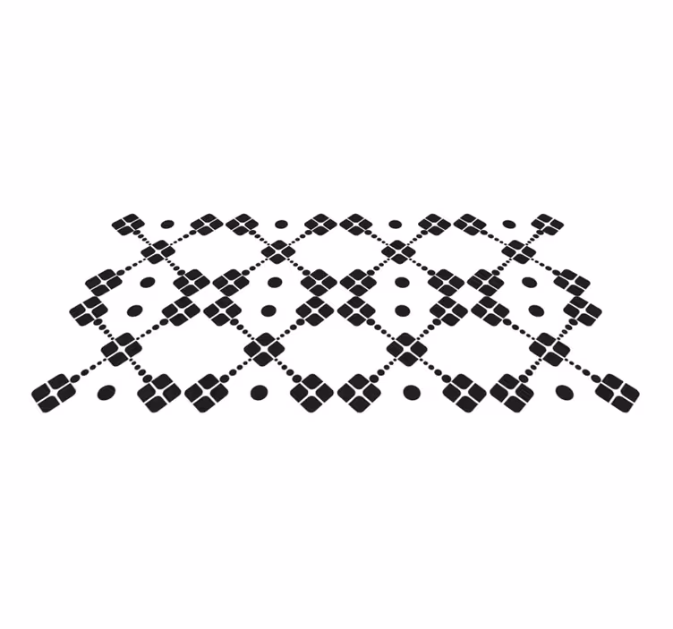 Retro tiled floor hallway runners - TenStickers