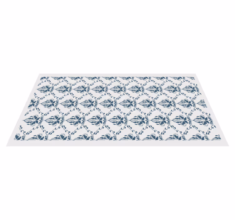 Elegant Foliage Motif tile carpet - TenStickers