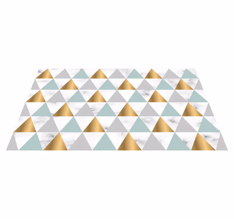 Geometric rug triad design - TenStickers