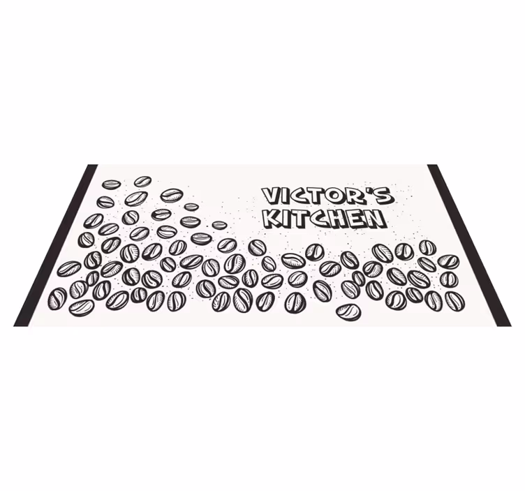 Personalized Coffee Beans custom floor mat - TenStickers