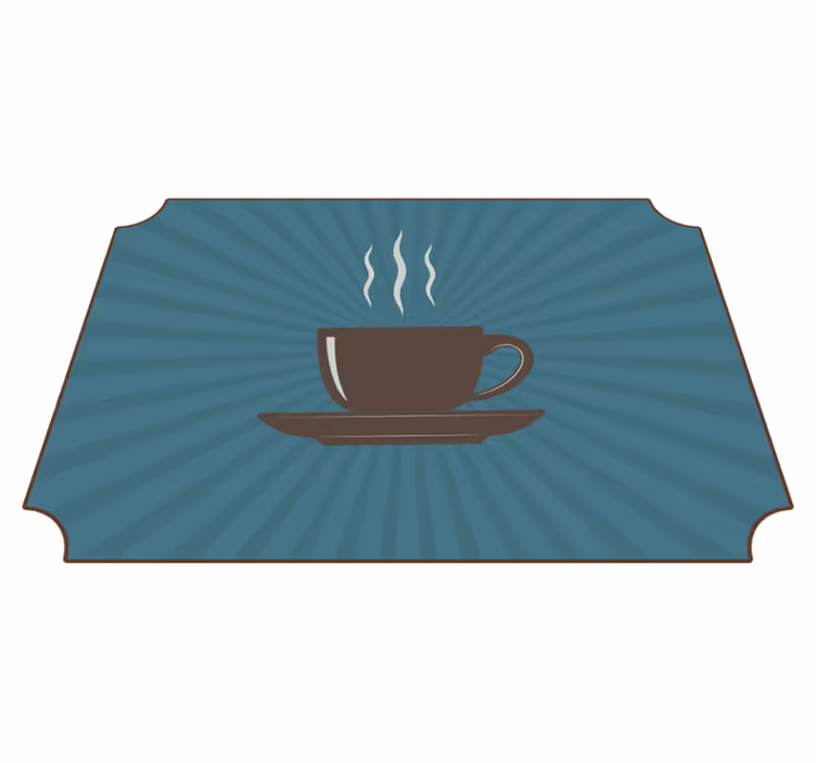 Steaming Coffee quote rug - TenStickers