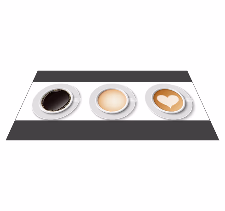 Coffee Cups Runner kitchen mat - TenStickers