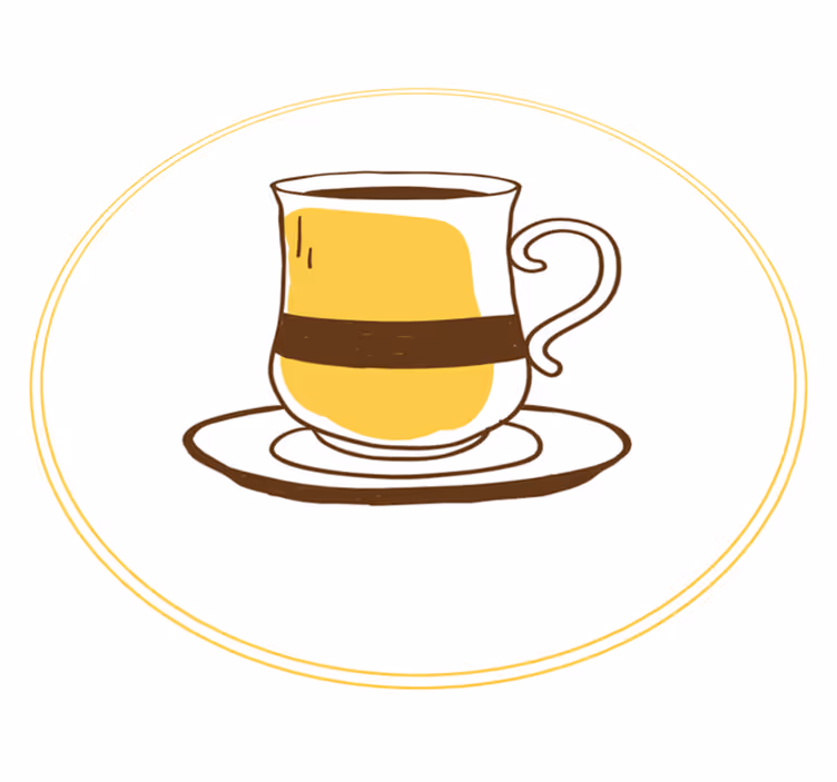 Espresso Glass Illustration kitchen mat - TenStickers