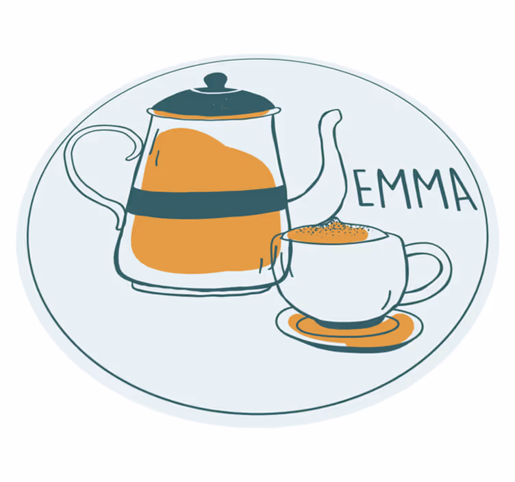 Personalized Coffee Design custom floor mat - TenStickers