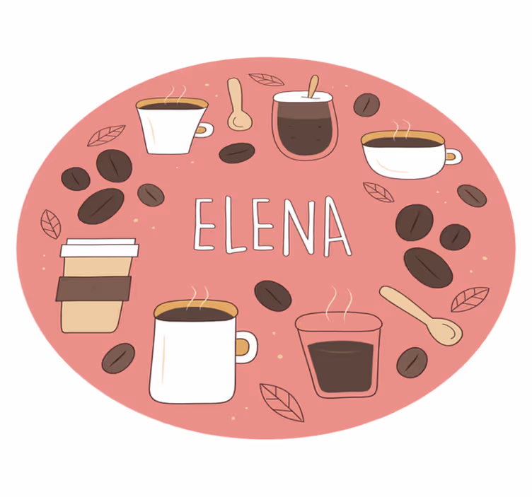 Personalized Caffeine custom floor mat - TenStickers