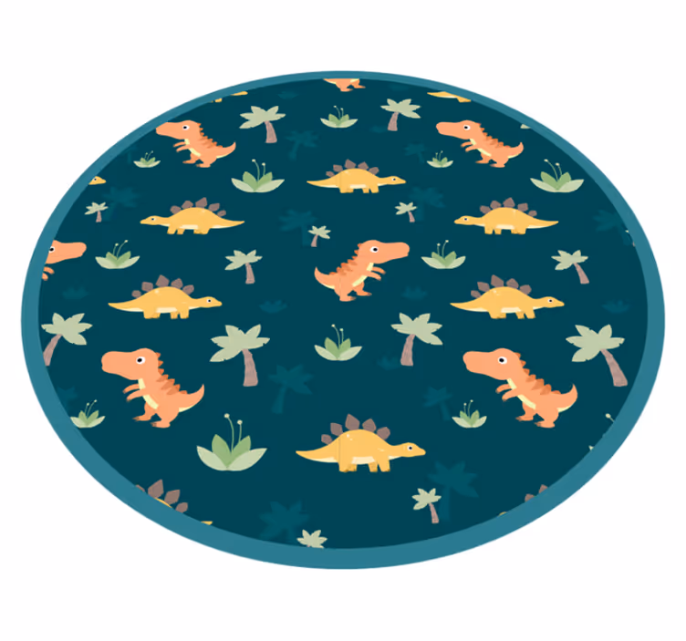 Dinosaur Roundel kids carpet - TenStickers