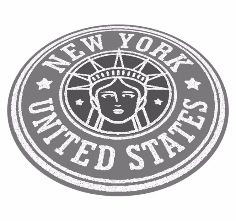 New York stamp vintage rug - TenStickers