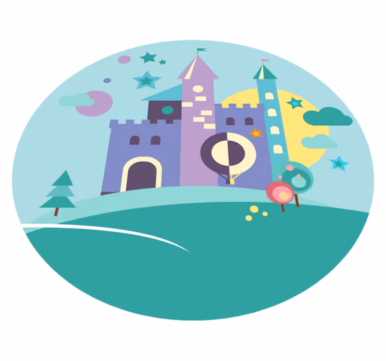 Fantasy Castle Play kids carpet - TenStickers