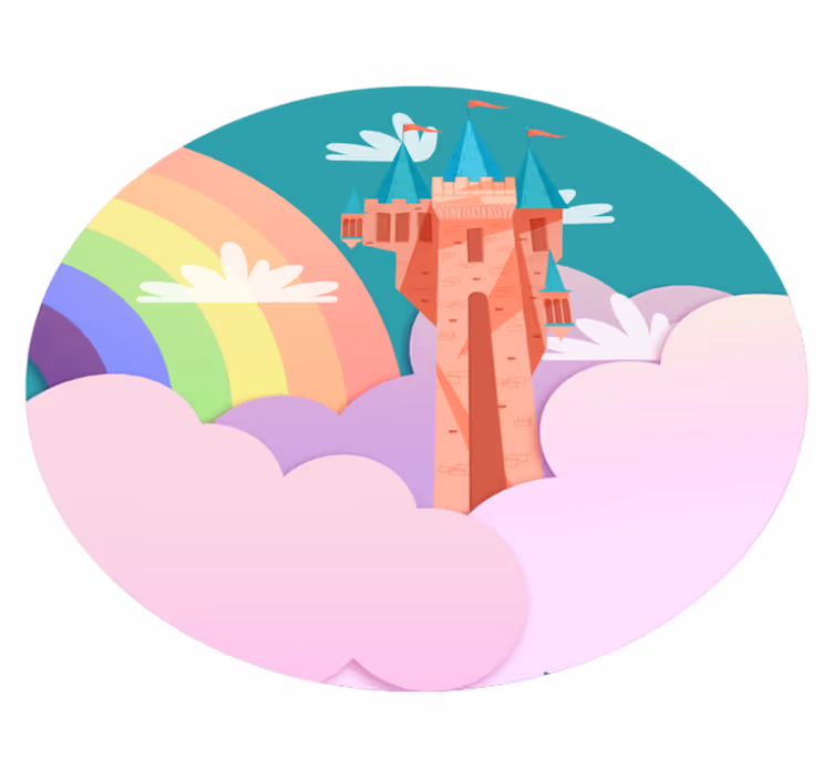 Castle Fantasy kids carpet - TenStickers