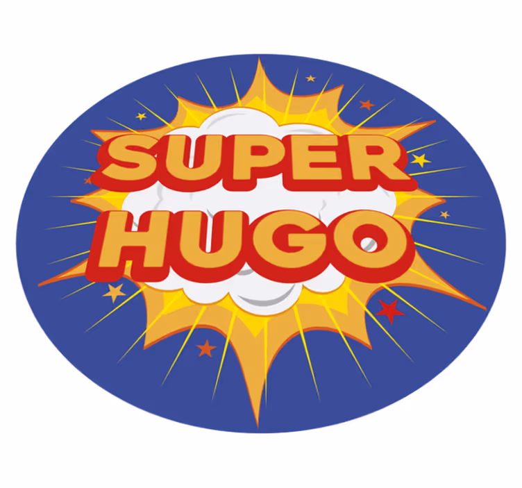 Superhero Burst custom floor mat - TenStickers