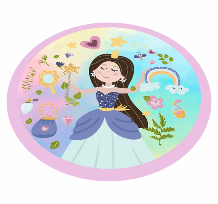 Fairytale Princess kids carpet - TenStickers