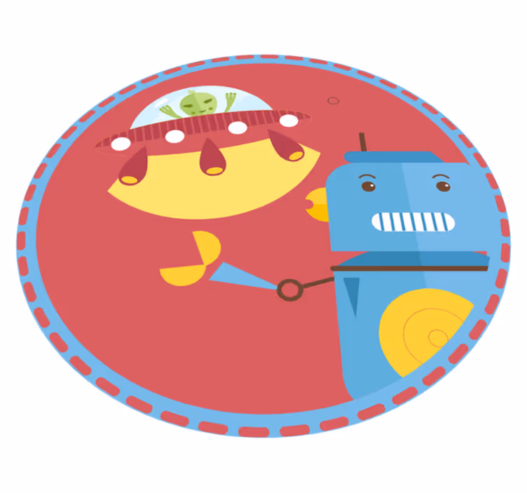 Submarine Robot Play kids carpet - TenStickers
