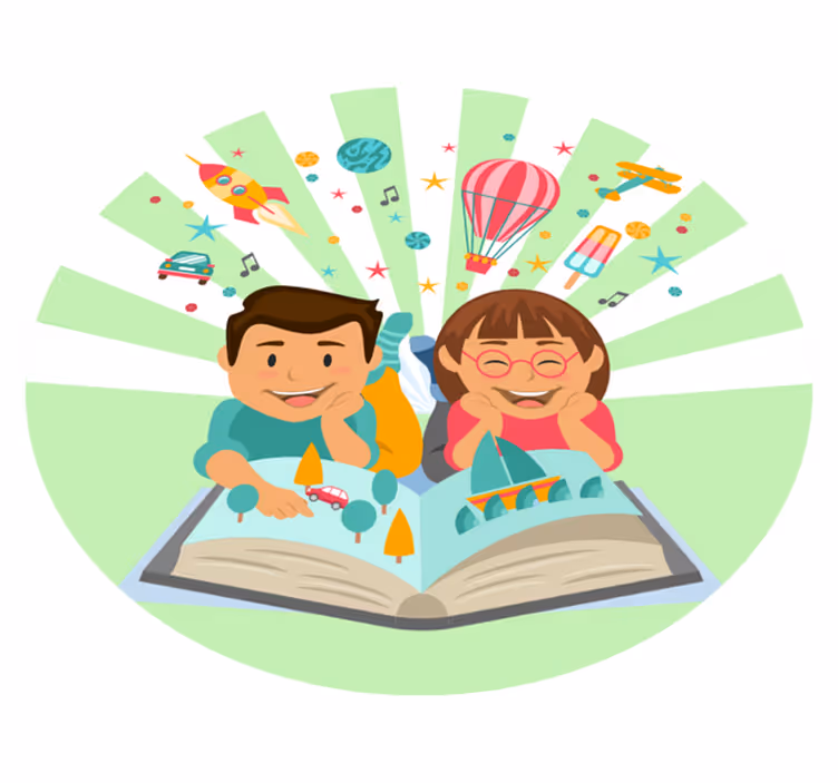 Imaginative Reading kids carpet - TenStickers