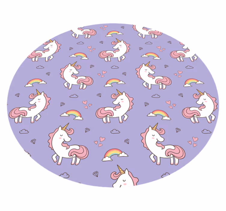 Unicorn Fantasy Pattern kids carpet - TenStickers