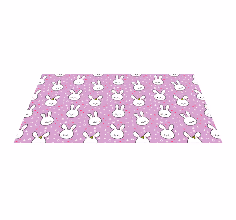 Bunny Patterns nursery rug - TenStickers
