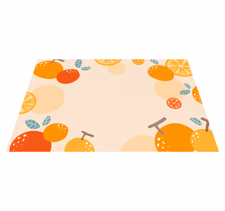 Citrus Pattern floral rug - TenStickers
