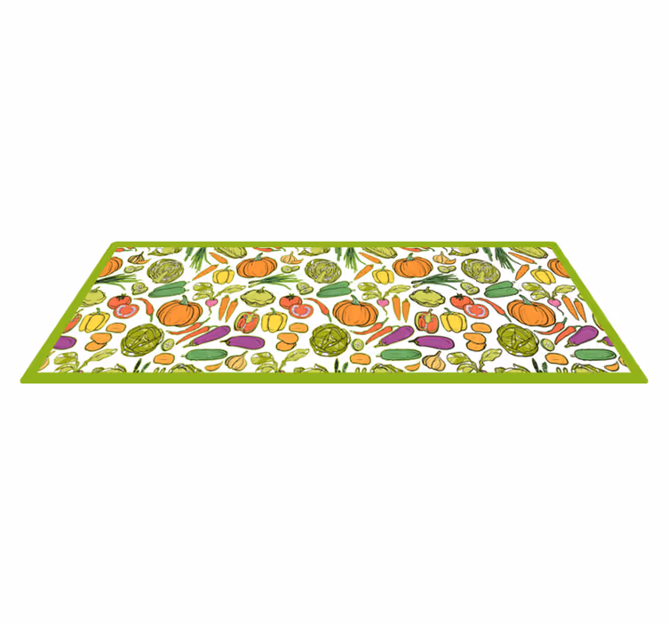 Vegetable Harvest floral rug - TenStickers