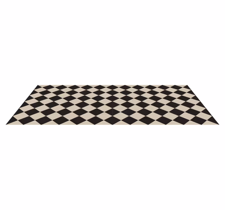 Classic Checker Pattern tile carpet - TenStickers