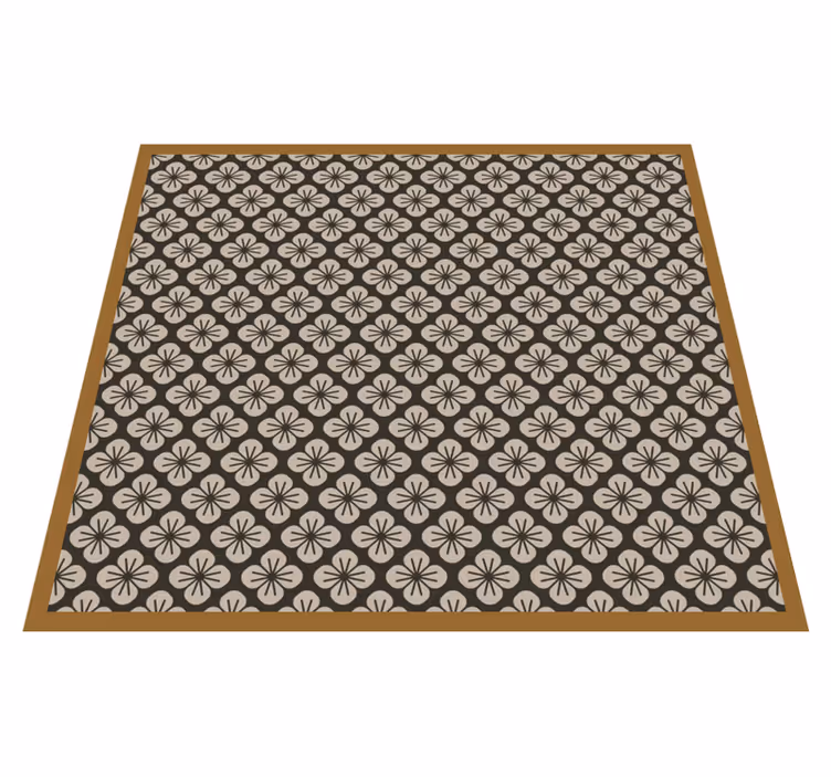 Geometric rug with floral geometric design - TenStickers