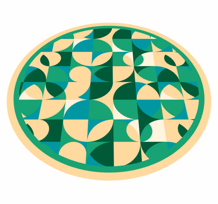 Circular Geometries geometric rug - TenStickers