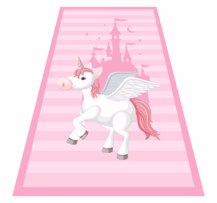 Unicorn Castle Imagery kids carpet - TenStickers