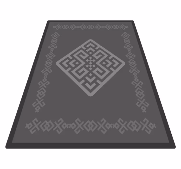 Intricate Geometric Pattern grey rug - TenStickers