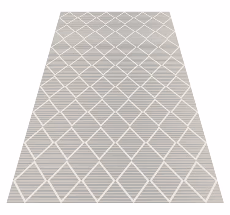 Irregular gray rhombuses geometric vinyl rugs - TenStickers