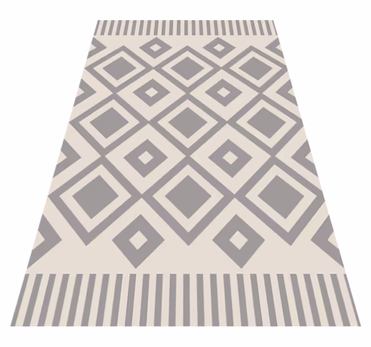 Grey elegant shapes geometric rug - TenStickers