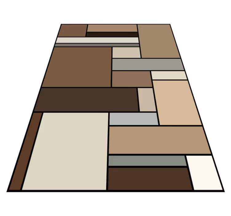 Contemporary Geometric Layers modern rug - TenStickers