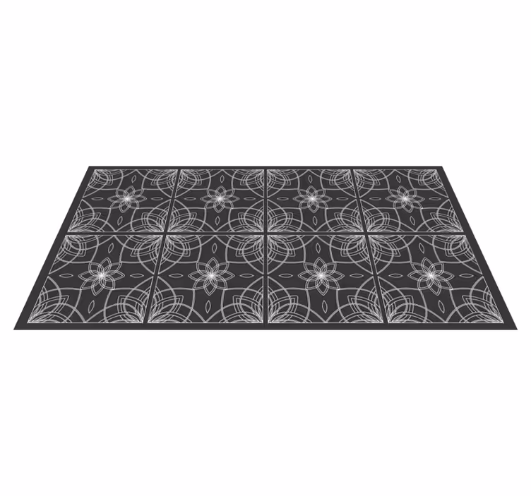Botanical Sketch floral rug - TenStickers