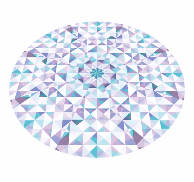 Geometric rug in a geometric kaleidoscope design - TenStickers