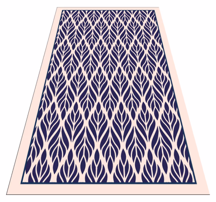 Angular Leaf Pattern geometric rug - TenStickers