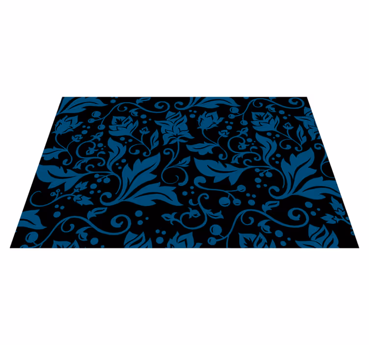 Floral Swirl Element floral rug - TenStickers