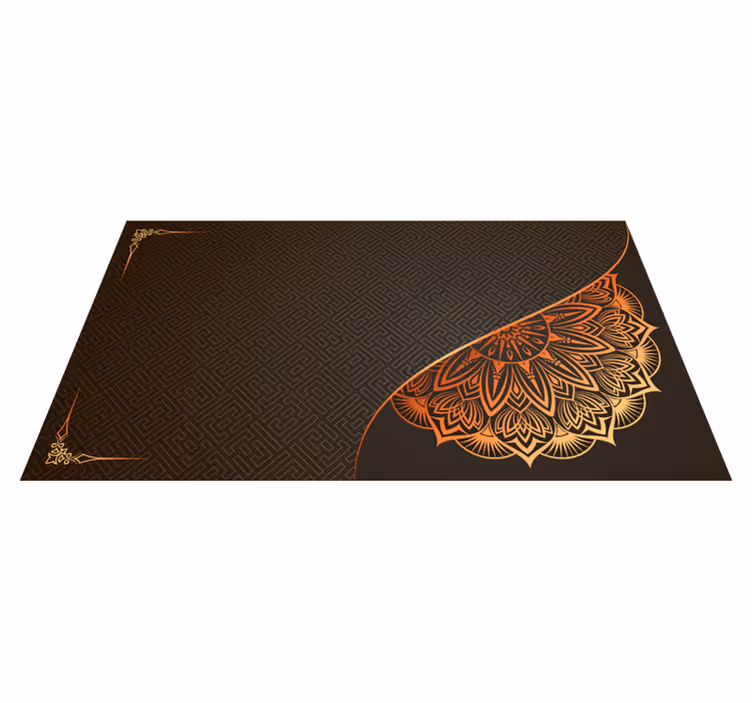 Mandala rug with corner design - TenStickers