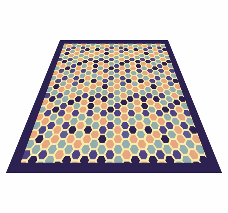 Hexagonal Mosaic geometric rug - TenStickers