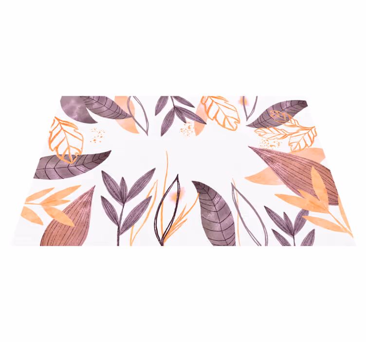 Elegant leaf patterns bedroom carpet - TenStickers