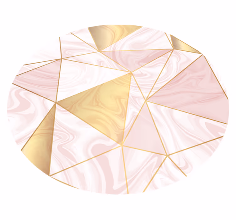 Marble polygons pattern Vinyl rug home office - TenStickers