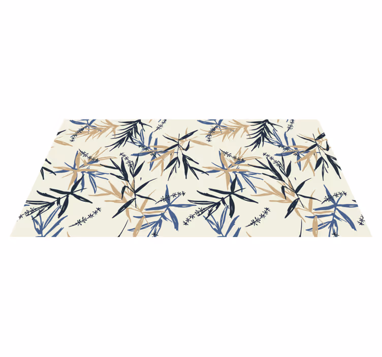 Botanical Bamboo Pattern floral rug - TenStickers