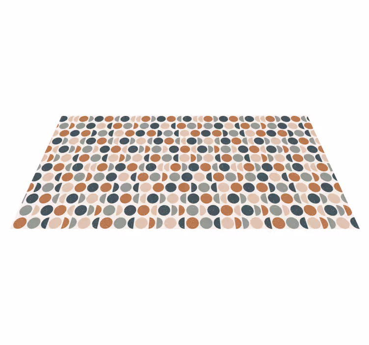Retro Dots Pattern geometric rug - TenStickers