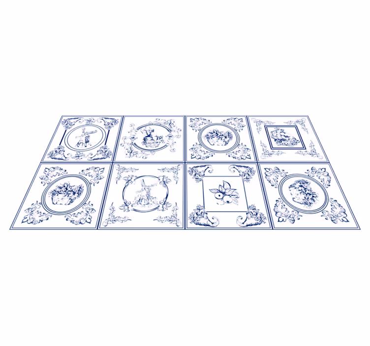 Porcelain Elegance tile carpet - TenStickers