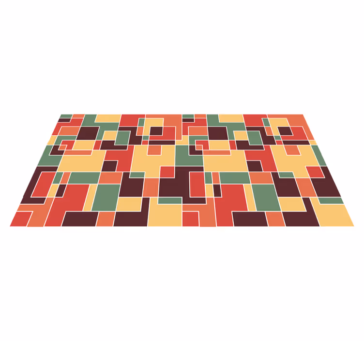 Colorful Abstract geometric rug - TenStickers