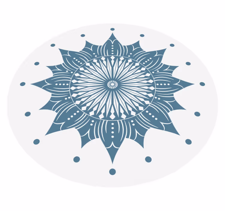 Mandala rug intricate floral design - TenStickers