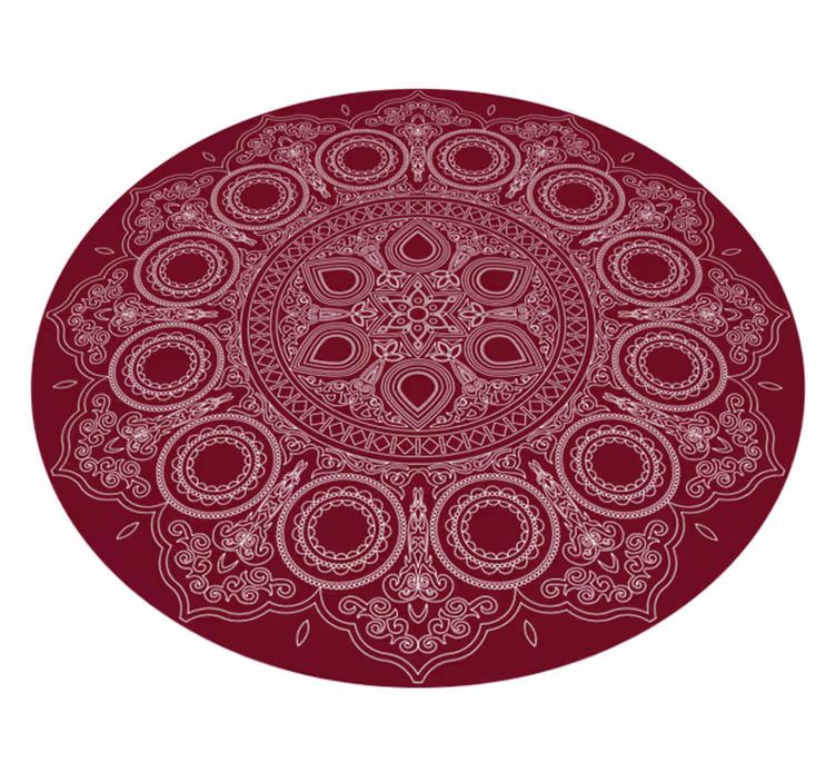 Lotus flower mandala vinyl rug - TenStickers