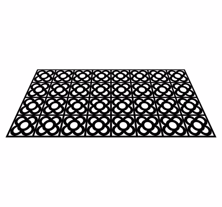 Circular Motifs geometric rug - TenStickers