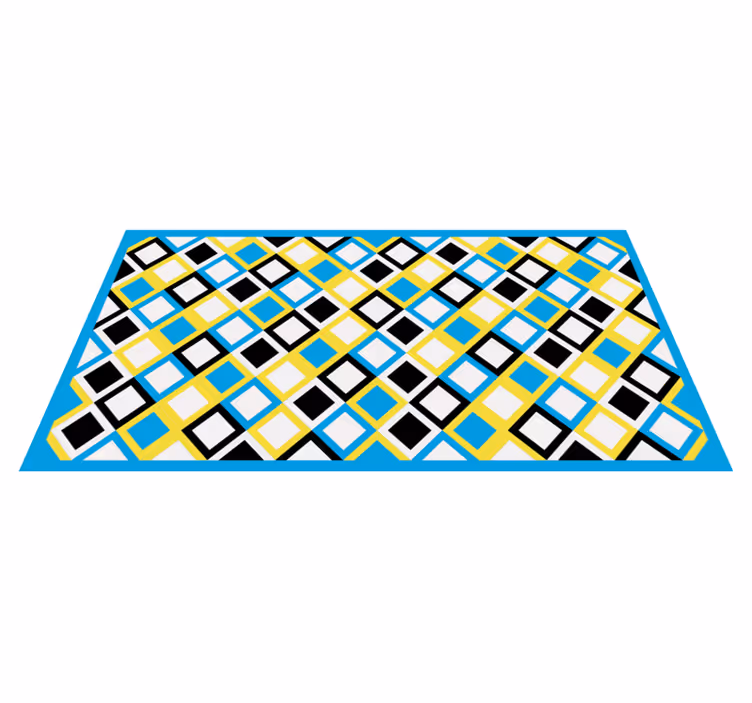 Geometric rug with geometric argyle pattern - TenStickers
