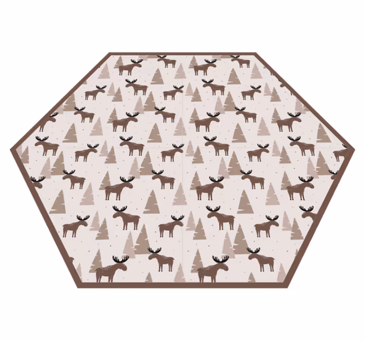 Moose Mountain Motif kids rug - TenStickers